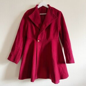 SHEIN Red Skater Coat